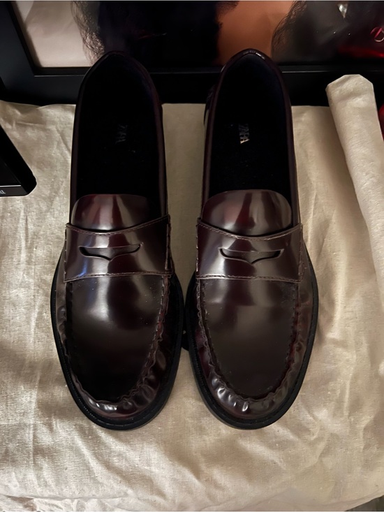 Zara Shoes - Zara Penny Loafers in Dark Burgundy